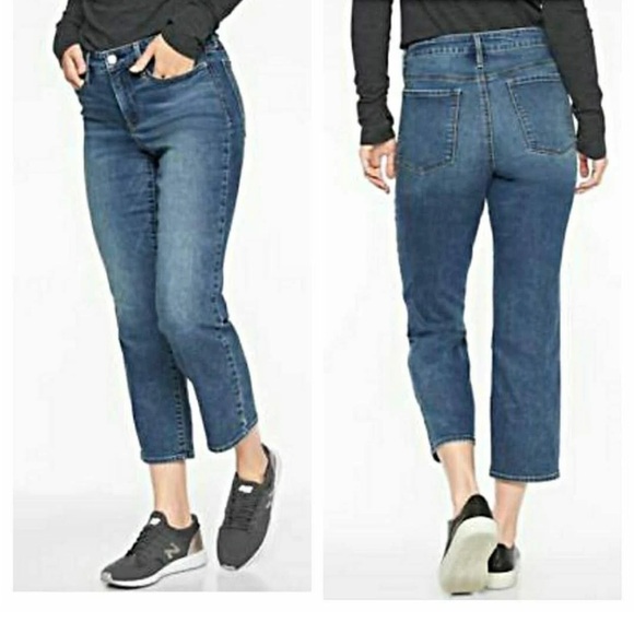 Athleta Denim - ATHLETA Slim Straight size 10 Tall Sculptek Women’s Jeans Lapis Wash Stretch